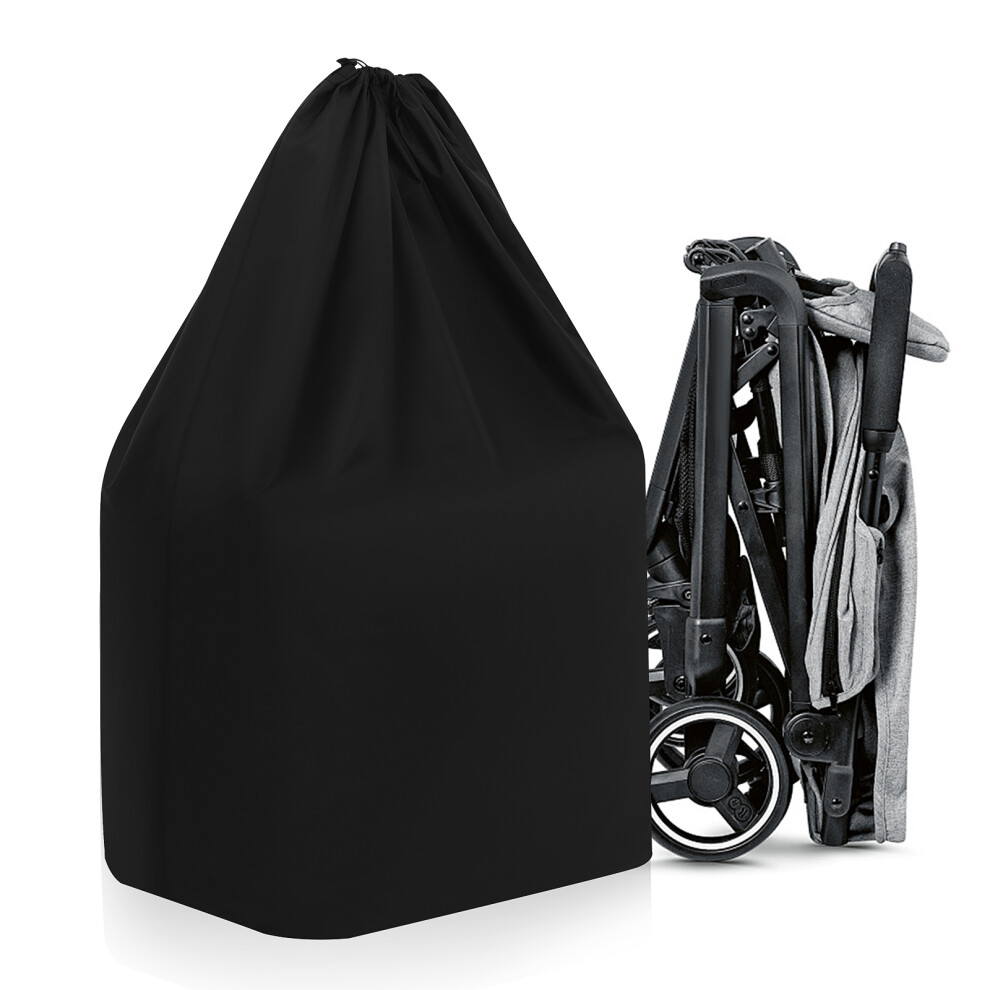 Solustre 4Pcs Reinforced Black Stroller Bags For Travel And Airport Gate Check