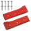5Pairs Solid Dark Red Wood Handles Secure Grip Replacement 2
