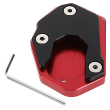 3Pcs Motorcycle Side Stand Enlarger Red Aluminum Alloy Easy Install