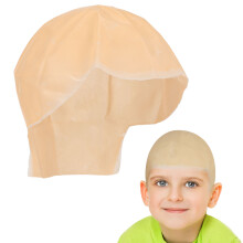 10Pcs Elastic Latex Bald Head Covers for Kids Funny Khaki Wig Caps