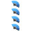 4Pcs Blue Mini Folding Fan Paper Fan Bamboo Decoration Props 8