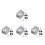 4Sets Weatherproof Outdoor Electrical Box Covers Plastic White Durable 5