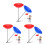 6Sets Assorted Color Juggling Toy Set with Spinning Plates and Sticks 11