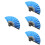 4Pcs Blue Mini Folding Fan Paper Fan Bamboo Decoration Props 6