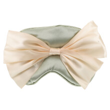 3Pcs Light Green Faux Silk Eye Masks Soft Bow Sleep Mask for Women