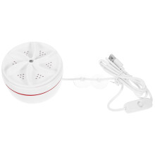 5Pcs Portable Mini Washing Machine White Smart Washer for Travel Use