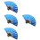 4Pcs Blue Mini Folding Fan Paper Fan Bamboo Decoration Props 7