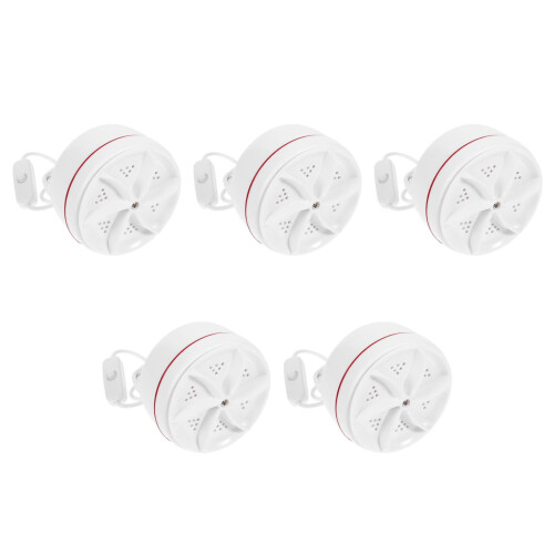 5Pcs Portable Mini Washing Machine White Smart Washer for Travel Use 1