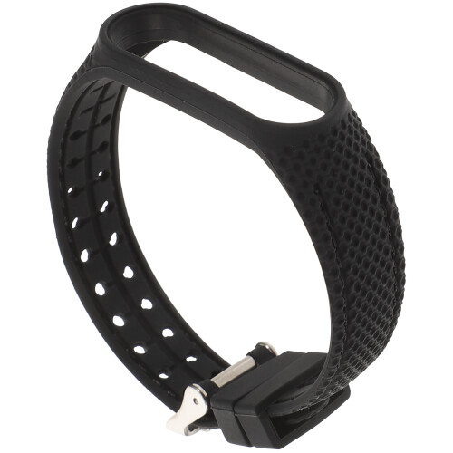 5Pcs Replacement Black Silicone Watch Bands Wear-Resistant Adjustable