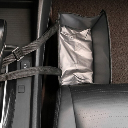 Foldable Car Trash Can Black Oxford Fabric Vehicle Garbage Bin 2