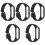 5Pcs Replacement Black Silicone Watch Bands Wear-Resistant Adjustable 3