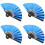 4Pcs Blue Mini Folding Fan Paper Fan Bamboo Decoration Props 5
