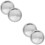 4Pcs Silver Aluminum Sheet Pan Accessory Pot Repairing Base 8