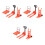 3Sets Educational Orange Mini Forklift Hand Trolley Cart Toy Set 7