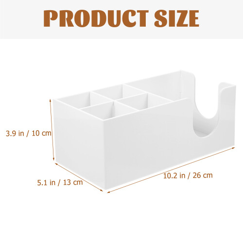 White Acrylic Coffee Condiment Organizer for Kitchen and Cafe 1