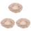 3Pcs Bread Basket Cloth Liner Cotton Linen Light Brown for Storage 3