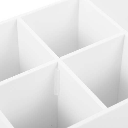 White Acrylic Coffee Condiment Organizer for Kitchen and Cafe 2