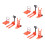 3Sets Educational Orange Mini Forklift Hand Trolley Cart Toy Set 9