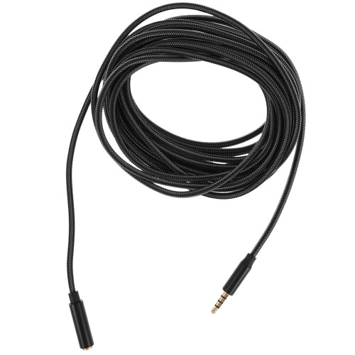 4Pcs Copper Cable Extender for Headphones Black Flexible Earphone Wire 2