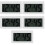5Pcs Portable White Digital Clock for Car Dash Stick on Auto 9