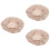 3Pcs Bread Basket Cloth Liner Cotton Linen Light Brown for Storage 7