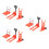 3Sets Educational Orange Mini Forklift Hand Trolley Cart Toy Set 6