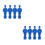 8Pcs Durable Blue Foosball Men Replacement with Home Use 6