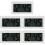 5Pcs Portable White Digital Clock for Car Dash Stick on Auto 8