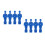8Pcs Durable Blue Foosball Men Replacement with Home Use 5