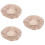 3Pcs Bread Basket Cloth Liner Cotton Linen Light Brown for Storage 8