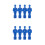8Pcs Durable Blue Foosball Men Replacement with Home Use 8