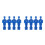 8Pcs Durable Blue Foosball Men Replacement with Home Use 9