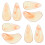 8Pcs Orange ABS Guzheng Nails Finger Picks Durable Protective Covers 9