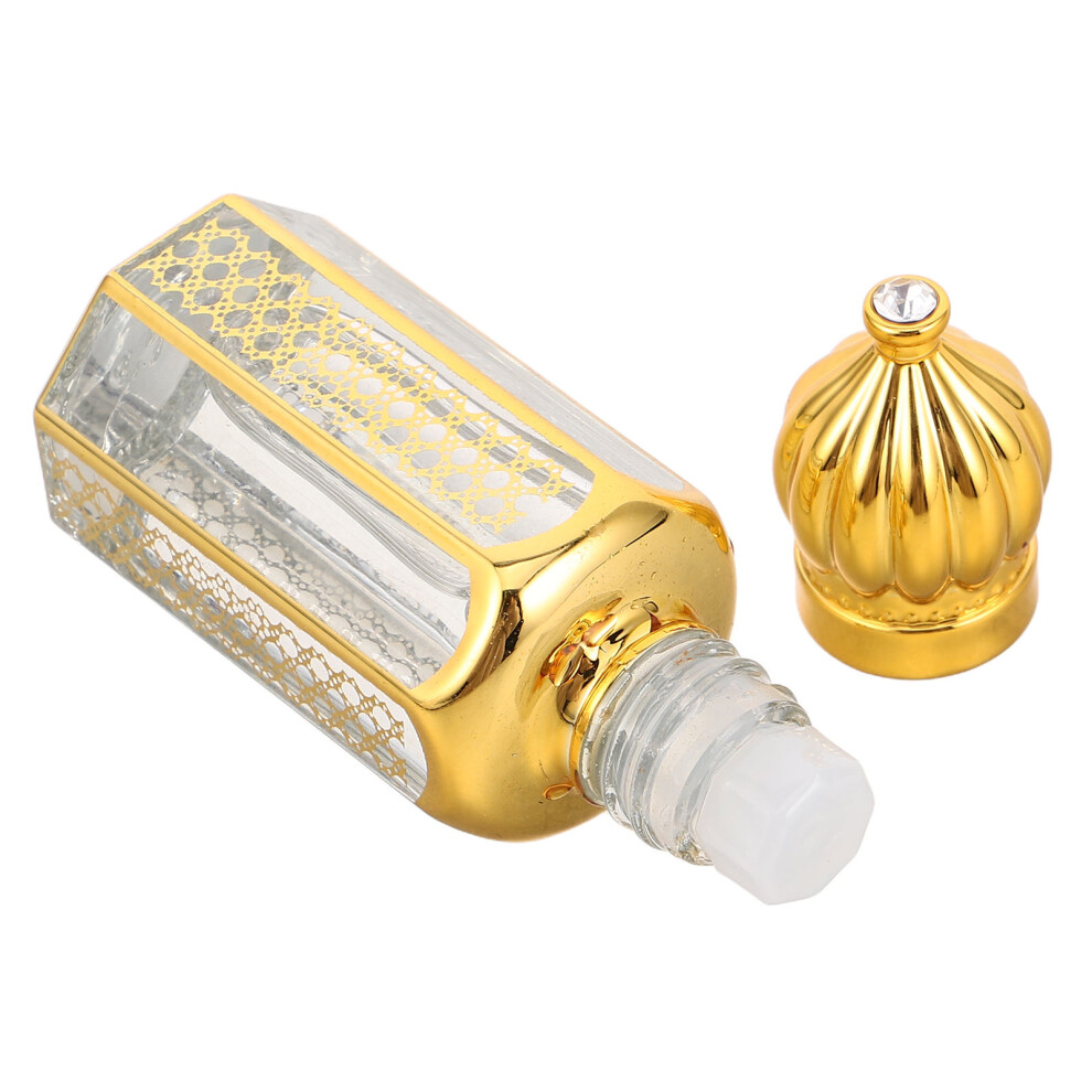 Ohphcall Golden 3Pcs Glass Sample Bottles Portable Perfume Vials For Women