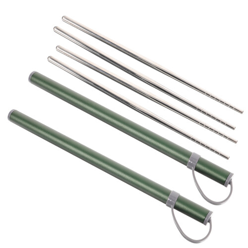 6Sets Durable Metal Chopsticks Multi-Color for Outdoor and Kitchen Use