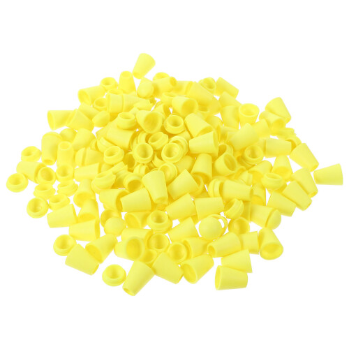200Pcs Yellow Plastic Cord Locks Multi-Use Drawstring Rope Stoppers 1