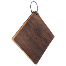 4Pcs Brown Wood Wall Planters Easy Mount Indoor Outdoor Decor