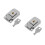 2Pcs Compact Silver Toggle Latch Hasp Durable Metal Lock for Suitcases 9