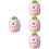 4Pcs Sturdy Pink Handheld Pencil Sharpeners Colorful Multi-Functional 6