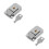 2Pcs Compact Silver Toggle Latch Hasp Durable Metal Lock for Suitcases 6