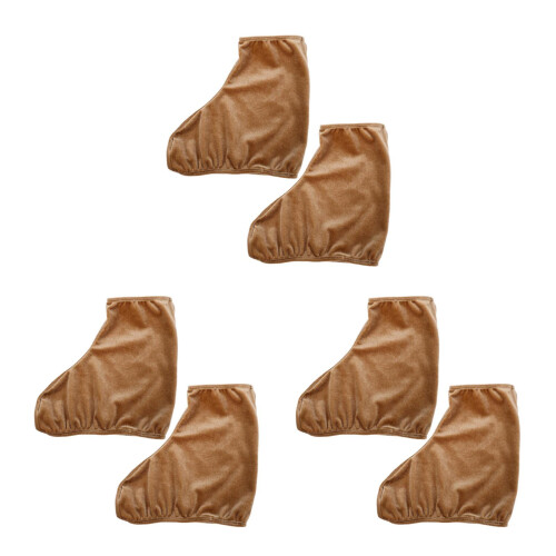 3Pairs Practical Light Brown Polyester Protective Skating Boot Covers 1