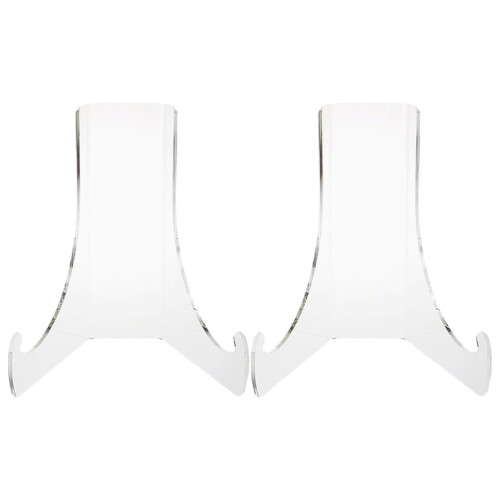 8Pcs Clear Acrylic Plate Stand Display Stands for Home Office 1