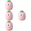 4Pcs Sturdy Pink Handheld Pencil Sharpeners Colorful Multi-Functional 7