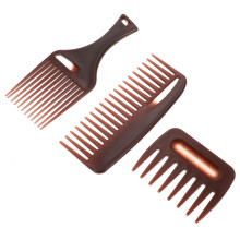 6Pcs Coffee Plastic Haircut Combs Wide Tooth Styling Picks for Salon