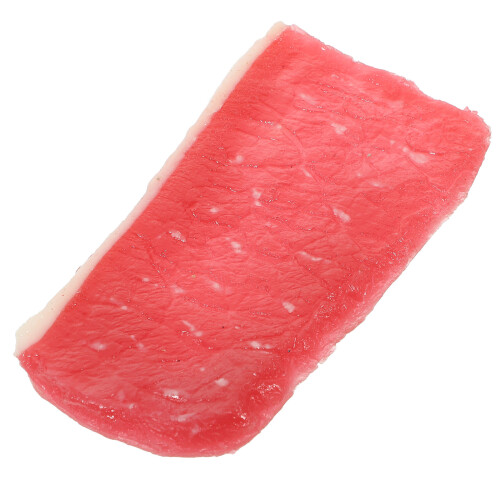 2Pcs Highly Detailed Fake Pork Slice Model Plastic Kitchen Meat Prop