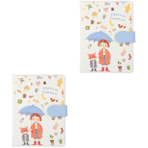 2Pcs Blue Work Planner Notepad with Ribbon Marker for Daily Use 2