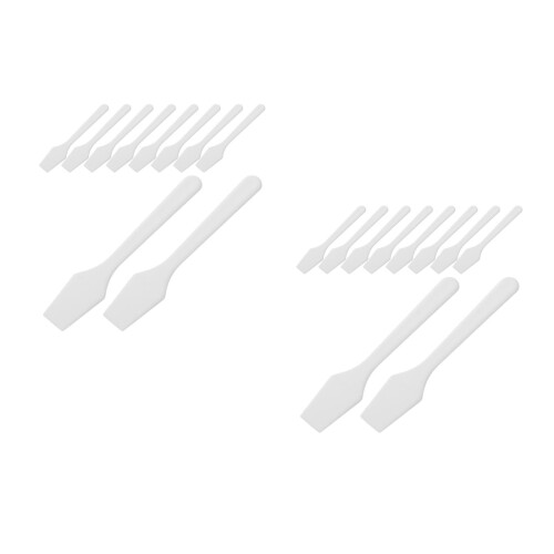 200Pcs White Plastic Face Mask Spatulas Mini for Creams and Makeup Use 2