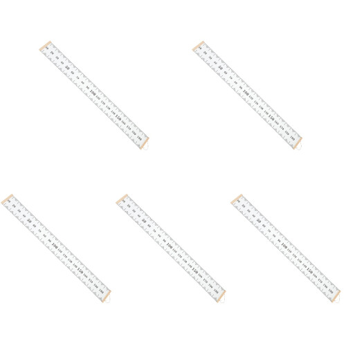 5Pcs Child Growth Chart Canvas Hanging Wall Ruler Black Decor 2
