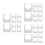 30Pcs White Plastic Motor Holder Versatile Model Parts Mount Bracket 7