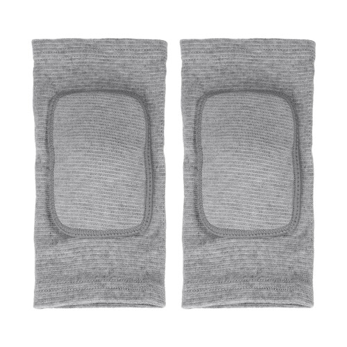 2Pcs Grey Knee Safety Pad Elastic Breathable Protector Cover